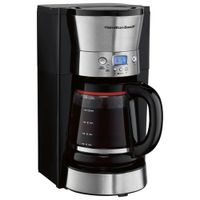 Hamilton Beach Drip Programmable Coffee Maker - 12-Cup - Black/Stainless Steel