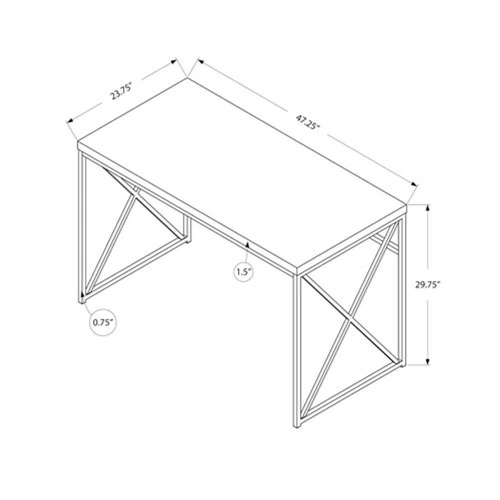 Monarch Computer Desk - Taupe