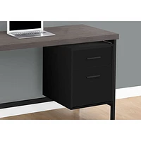 Monarch Computer Desk with Filing Cabinet - Black