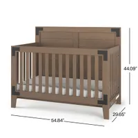 Child Craft Lucas 4-in-1 Convertible Crib - Dusty Heather