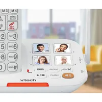 Système téléphonique sans fil DECT 6.0 à 1 combiné avec répondeur CareLine de VTech (SN5127) - Blanc