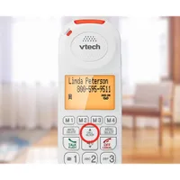 Système téléphonique sans fil DECT 6.0 à 1 combiné avec répondeur CareLine de VTech (SN5127) - Blanc