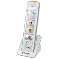 Téléphone sans fil à composition photo à 1 combiné DECT 6.0 CareLine de VTech (SN5307) - Blanc