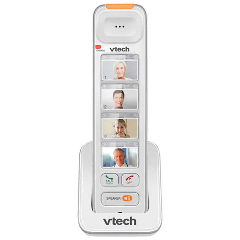 VTech CareLine 1-Handset DECT 6.0 Photo Dial Cordless Phone (SN5307) - White