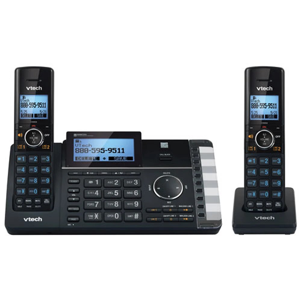 Téléphone sans fil DECT 6.0 à 2 combinés de VTech avec répondeur (DS6251-2)