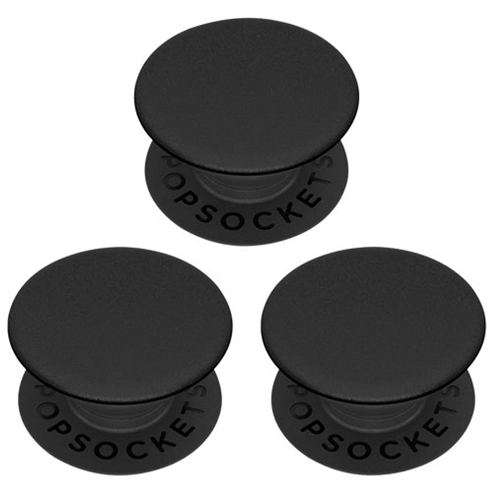 PopSockets Pop Mini Universal Cell Phone Expanding Grip & Stand - Set of 3 - Black