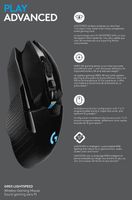 Logitech G903 HERO 25600 DPI Wireless Optical Gaming Mouse - Black