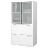 i3 Plus 2-Drawer Lateral File Cabinet with Storage - White