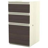 Prestige Plus 3-Drawer File Cabinet - White Chocolate/Antigua