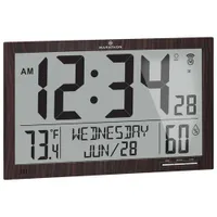 Marathon Jumbo Digital Rectangular Wall Clock - Wood