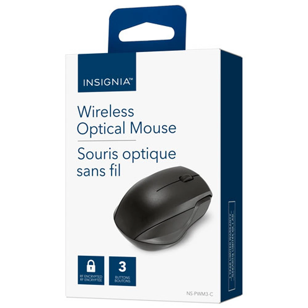 Souris optique sans fil d'Insignia - Noir - Seulement à Best Buy