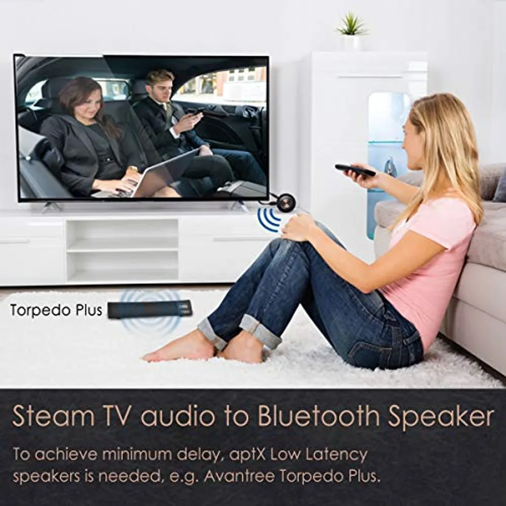 Avantree Bluetooth transmitter for TV,connect low latency wireless adapter  to headphones, Priva II 