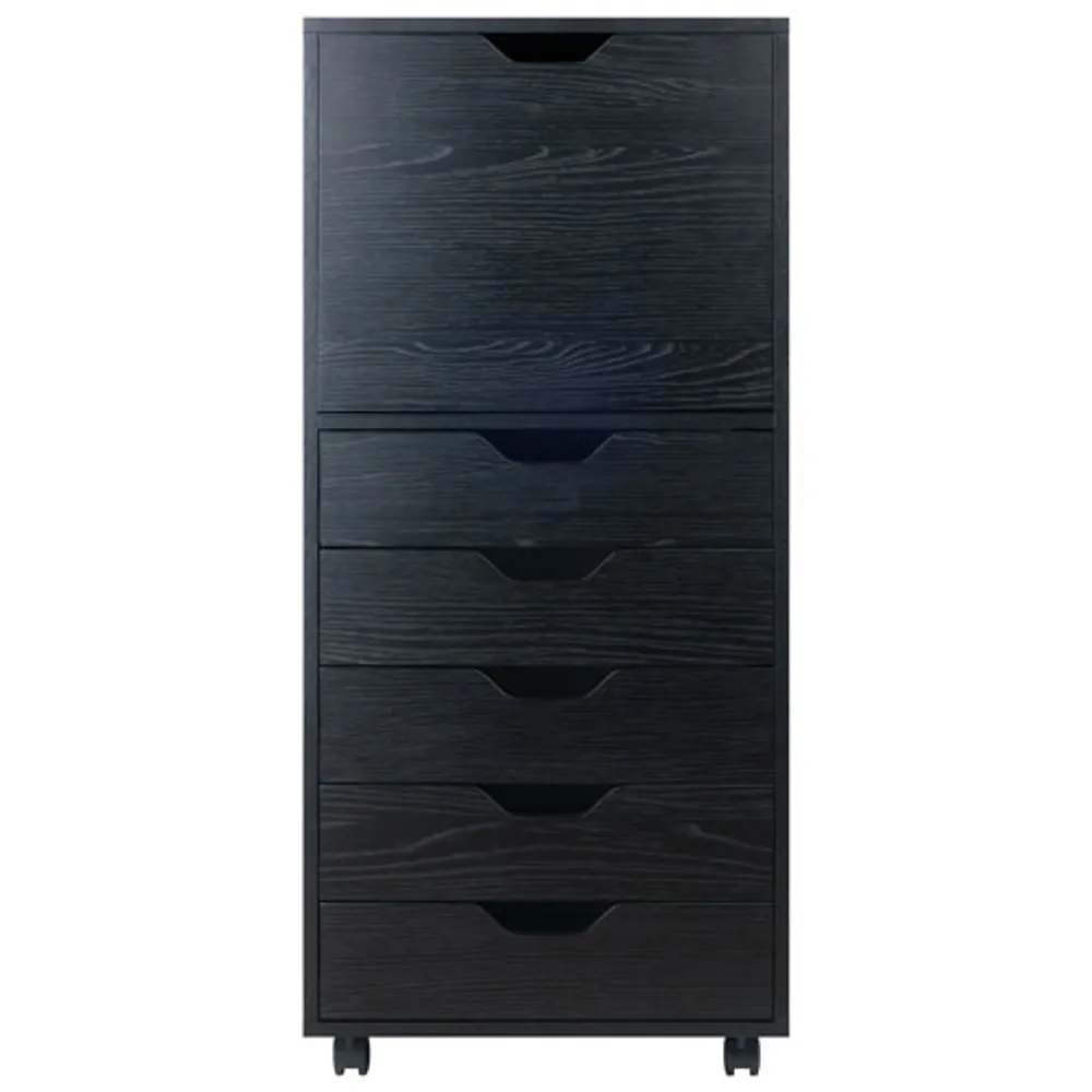 Halifax 41" 5-Drawer Composite Wood Cabinet - Black