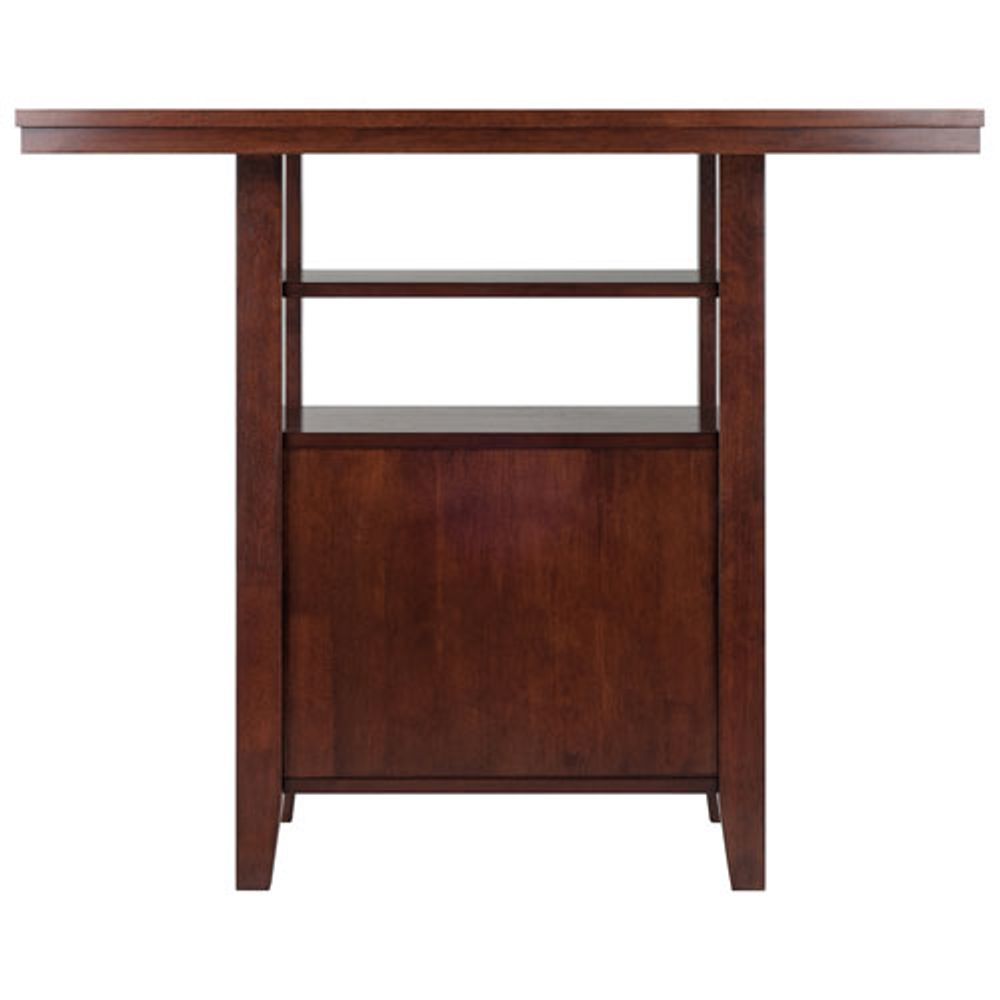 Albany High Table Transitional Kitchen Island - Walnut