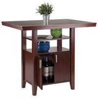 Albany High Table Transitional Kitchen Island - Walnut