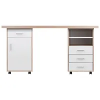 Kenner 3-Piece Modular Tabletop, 1-Drawer Cabinet & 3-Drawer Cabinet Set - White