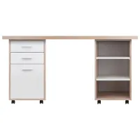 Kenner 3-Piece Modular Tabletop, 3-Drawer File Cabinet & 3-Shelf Cabinet Set - White