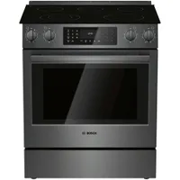 Bosch 32" 4.6 Cu. Ft. True Convection 5-Element Slide-In Electric Range (HEI8046C) - Black Stainless