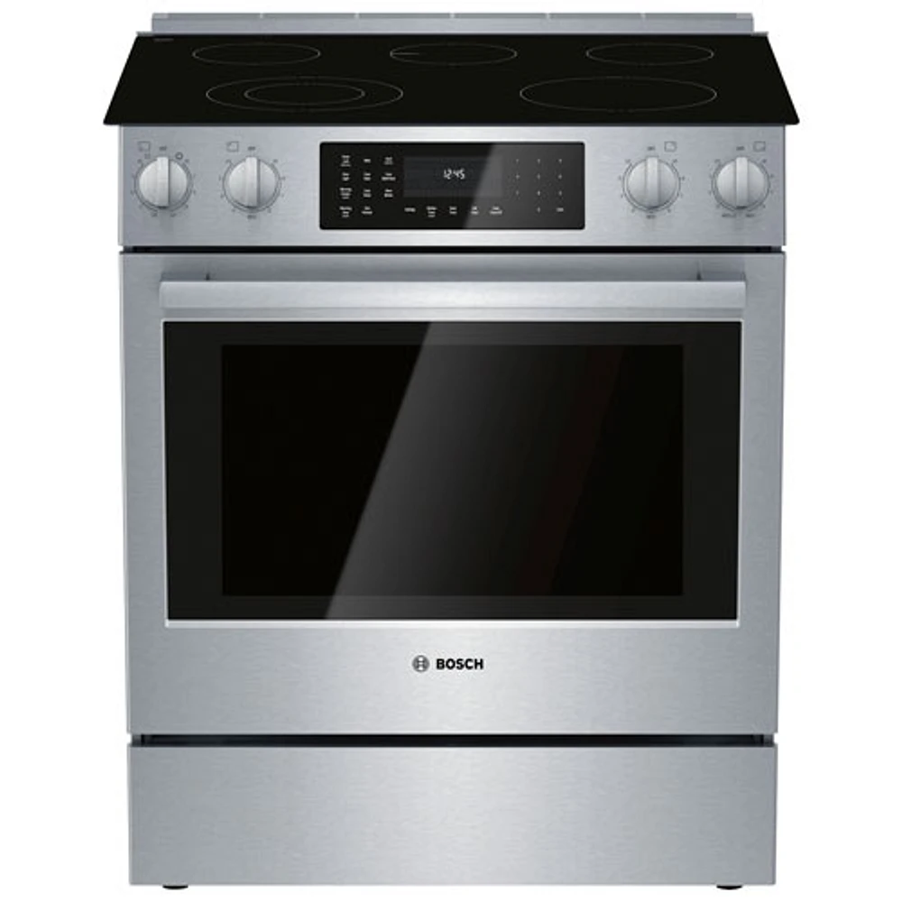 Bosch 32" 4.6 Cu. Ft. True Convection 5-Element Slide-In Electric Range (HEI8056C) - Stainless Steel