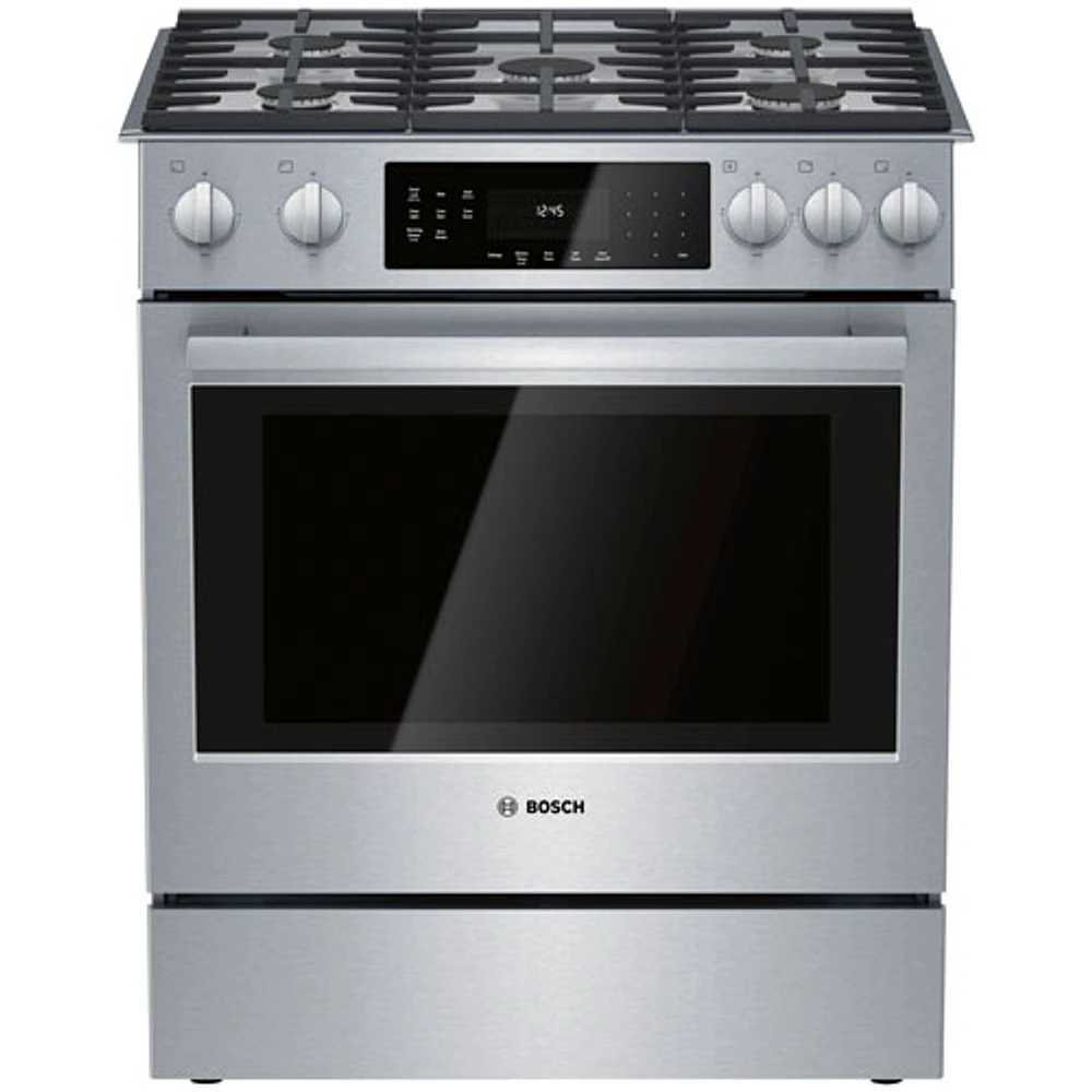 Bosch 32" 4.8 Cu. Ft. True Convection 5-Burner Slide-In Gas Range (HGI8056UC) - Stainless Steel