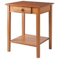 Studio 5-Piece Computer Desk, Writing Desk, Corner Table, Printer Table & File Cabinet Set - Honey