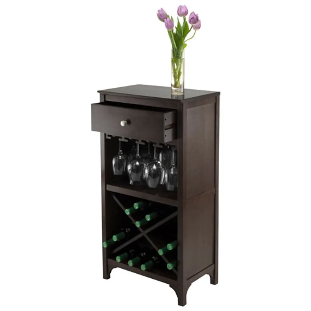 Ancona 3-Piece 60-Bottle Modular Wine Cabinet - Espresso