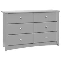 Stork Craft Crescent 6-Drawer Dresser - Pebble Grey