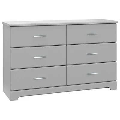 Stork Craft Brookside 6-Drawer Dresser - Pebble Grey