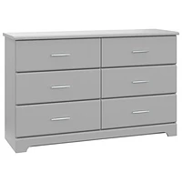 Stork Craft Brookside 6-Drawer Dresser - Pebble Grey