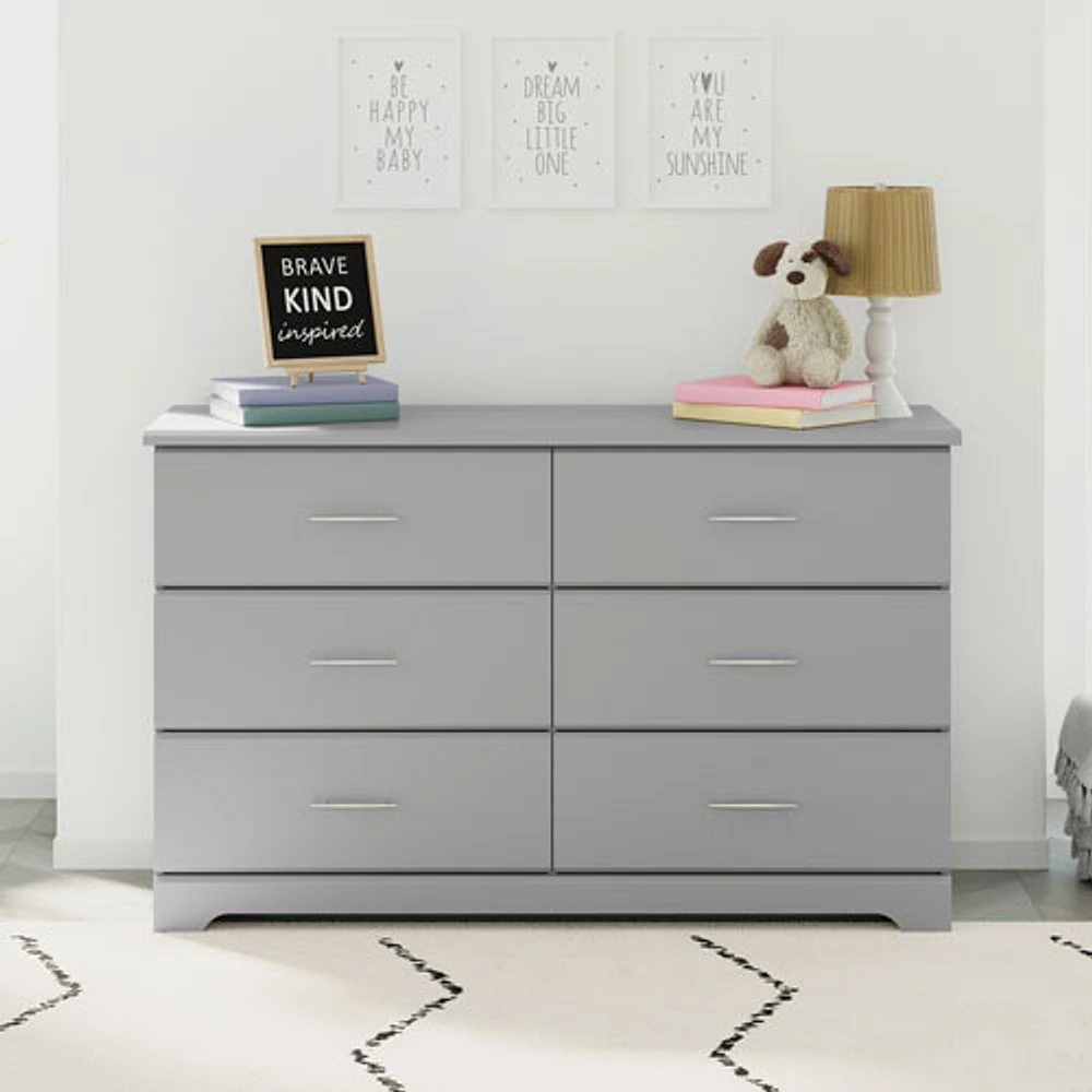 Stork Craft Brookside 6-Drawer Dresser - Pebble Grey