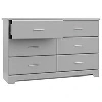 Stork Craft Brookside 6-Drawer Dresser - Pebble Grey