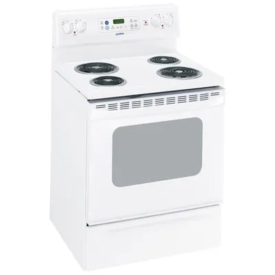 Moffat 30" 5.0 Cu. Ft. Self-Clean Freestanding Coil Top Electric Range (MCB757DMWW) - White