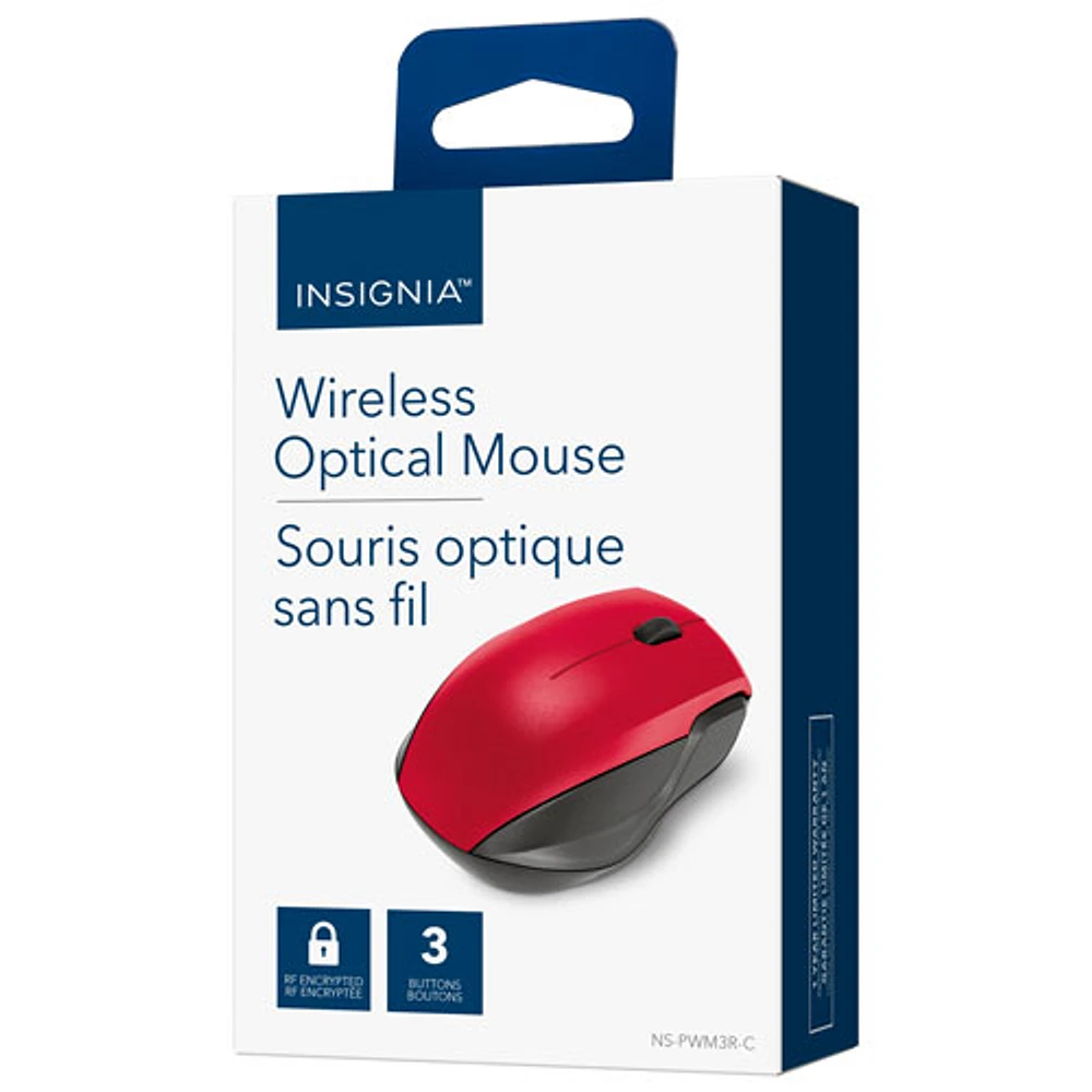 Souris optique sans fil d'Insignia - Rouge - Seulement à Best Buy