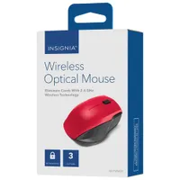 Insignia Wireless Optical Mouse - Red - Only at Best Buy