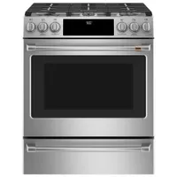 Café 30" 5.7 Cu. Ft. True Convection 6-Burner Slide-In Dual Fuel Range (CC2S900P2MS1) - Stainless