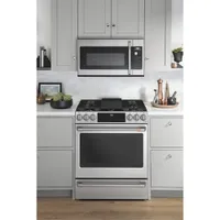 Café 30" 5.7 Cu. Ft. True Convection 6-Burner Slide-In Dual Fuel Range (CC2S900P2MS1) - Stainless