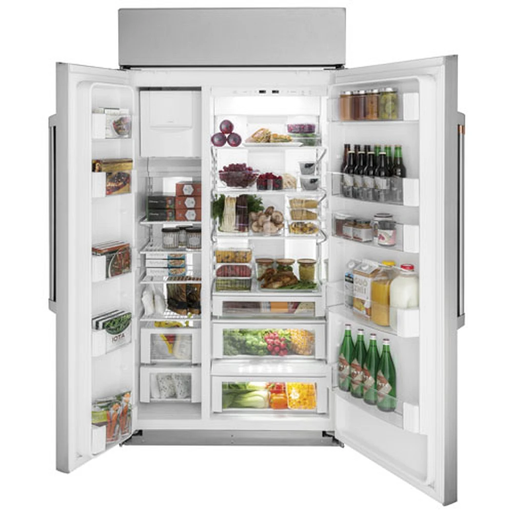 Café 48" 29.6 Cu. Ft. Side-By-Side Refrigerator with LED Lighting (CSB48WP2NS1) - Stainless Steel