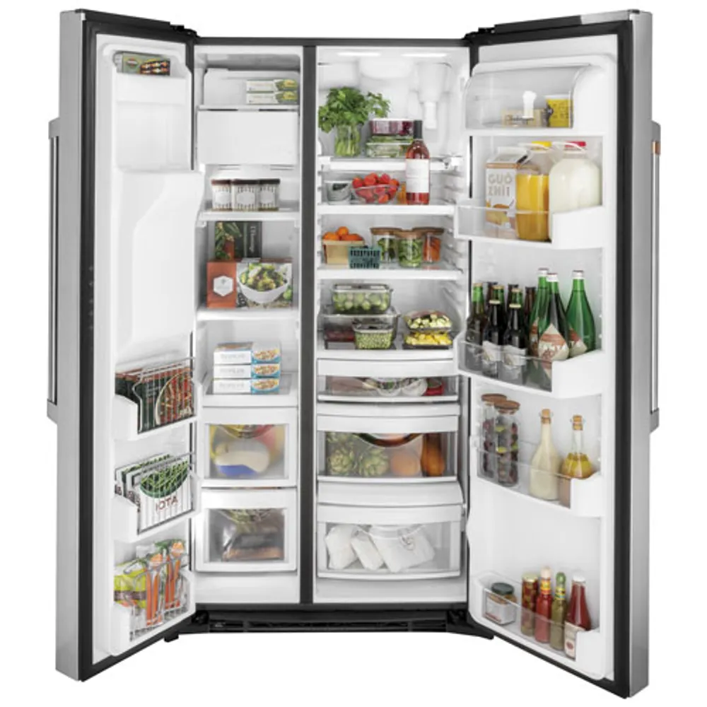 Café 36" 21.9 Cu. Ft. Counter-Depth Side-By-Side Refrigerator (CZS22MP2NS1) - Stainless Steel