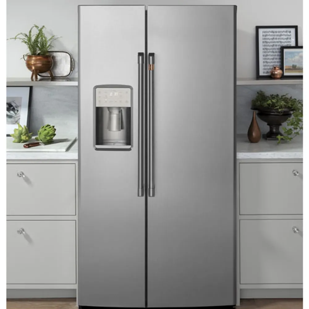 Café 36" 21.9 Cu. Ft. Counter-Depth Side-By-Side Refrigerator (CZS22MP2NS1) - Stainless Steel