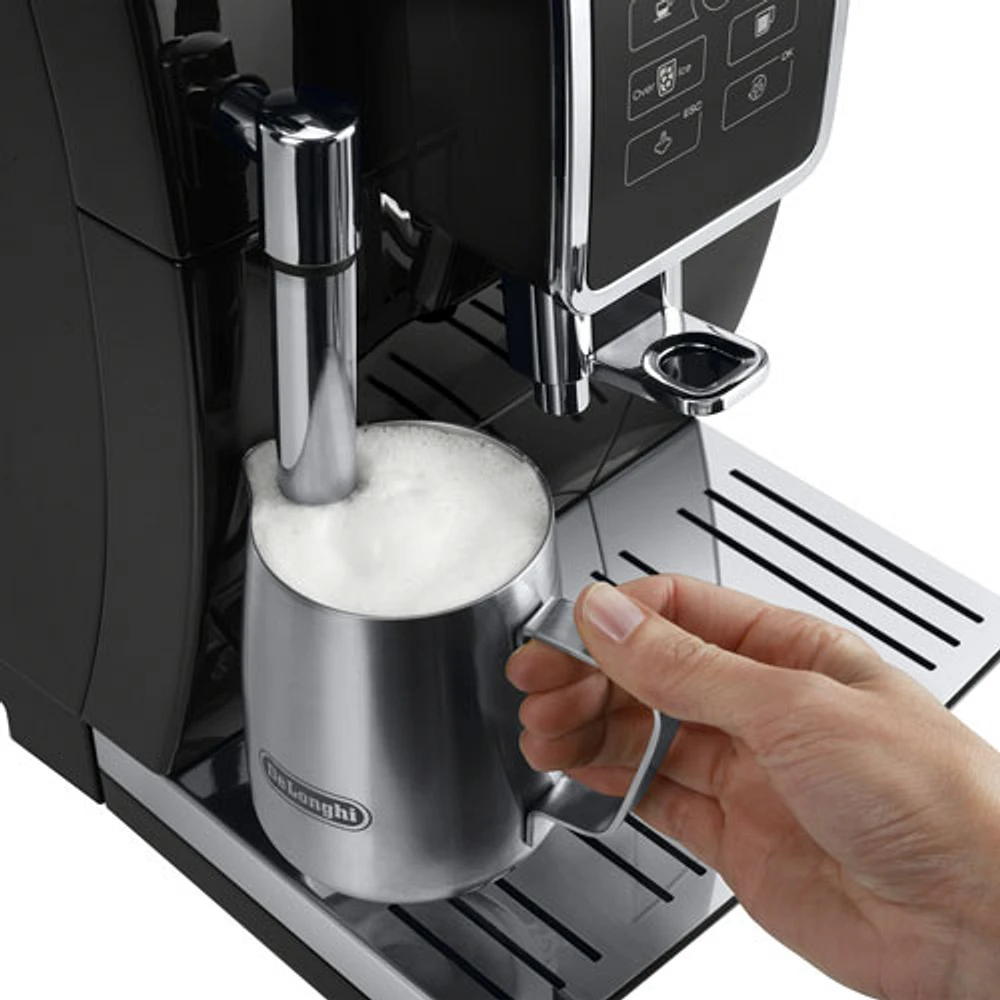 De'Longhi Dinamica Automatic Espresso Machine with Frother & Coffee Grinder - Black