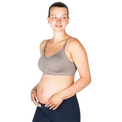 Soutien-gorge d'allaitement sans couture Jade de Modern Eternity - Moyen - Gris