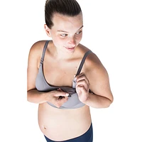 Soutien-gorge d'allaitement sans couture Jade de Modern Eternity - Moyen - Gris