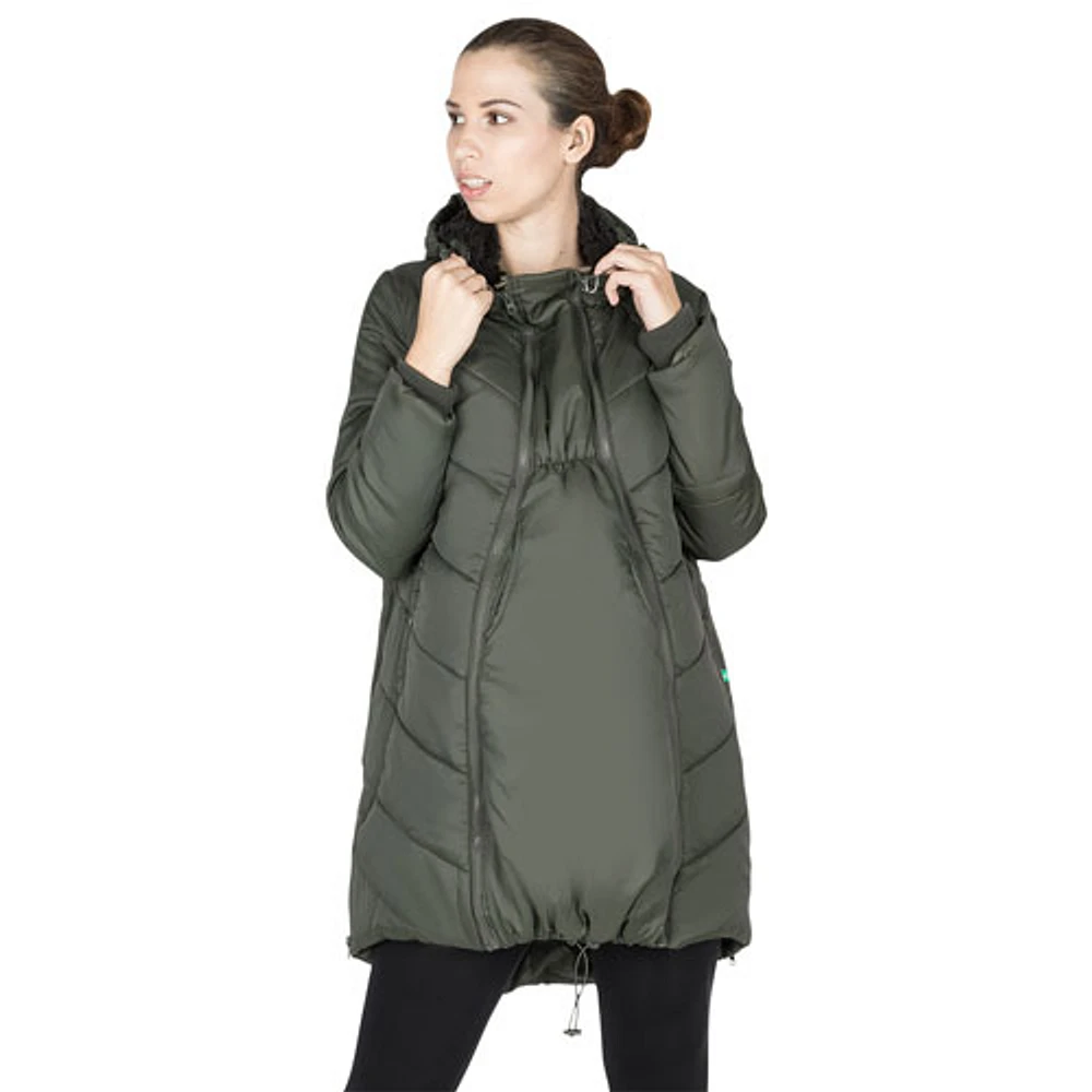 Modern Eternity Harper Quilted Polyester Maternity Puffer Coat