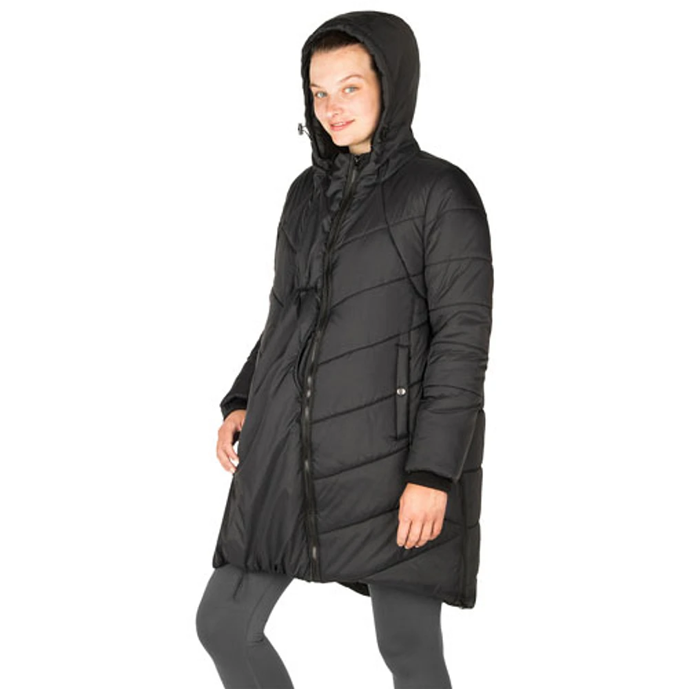 Modern Eternity Harper Quilted Polyester Maternity Puffer Coat
