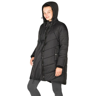 Modern Eternity Harper Quilted Polyester Maternity Puffer Coat