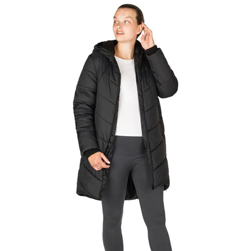 Modern Eternity Harper Quilted Polyester Maternity Puffer Coat