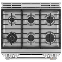 Cuisinière gaz encastr. 6 brûleurs four convect. véritable 5,6 pi³ 30 po Café (CCGS700P2MS1) - Inox