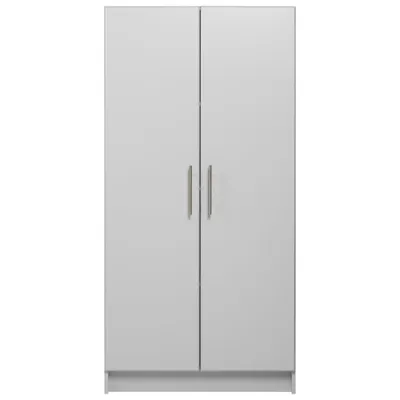 Elite 32" 3-Shelf Composite Wood Storage Cabinet - Light Grey