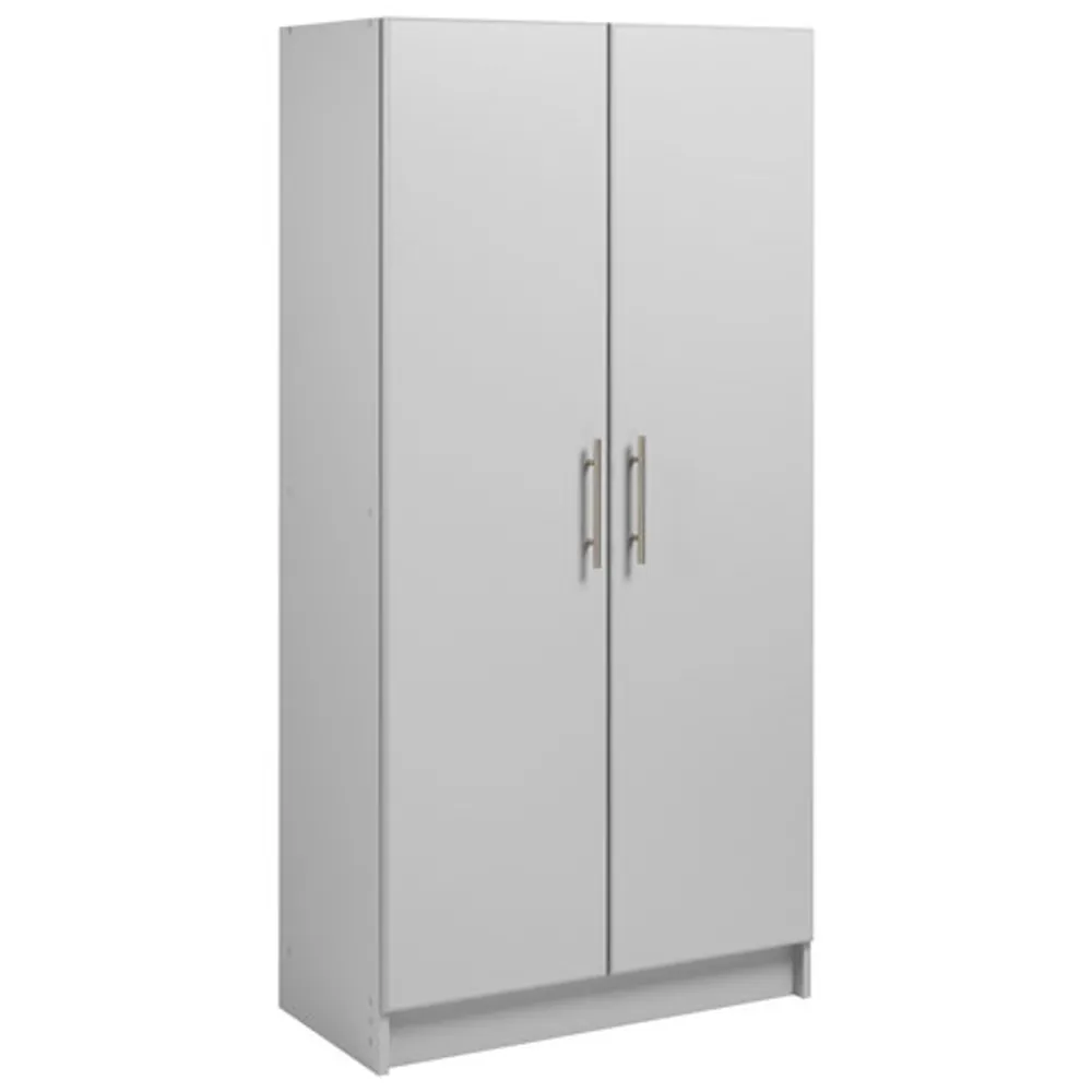 Elite 32" 3-Shelf Composite Wood Storage Cabinet - Light Grey