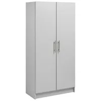 Elite 32" 3-Shelf Composite Wood Storage Cabinet - Light Grey